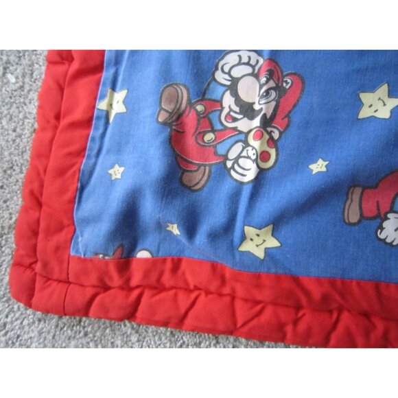 Vintage Super Mario Nintendo Large Blanket - Quilt - Homemade 60" x 88" - Used - Picture 6 of 14